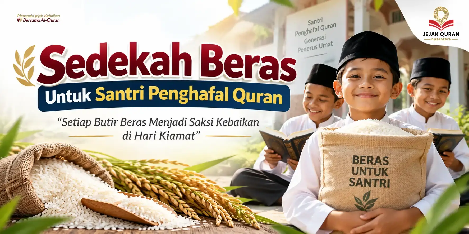 Sedekah Beras untuk Santri Penghafal Al-Qur’an
